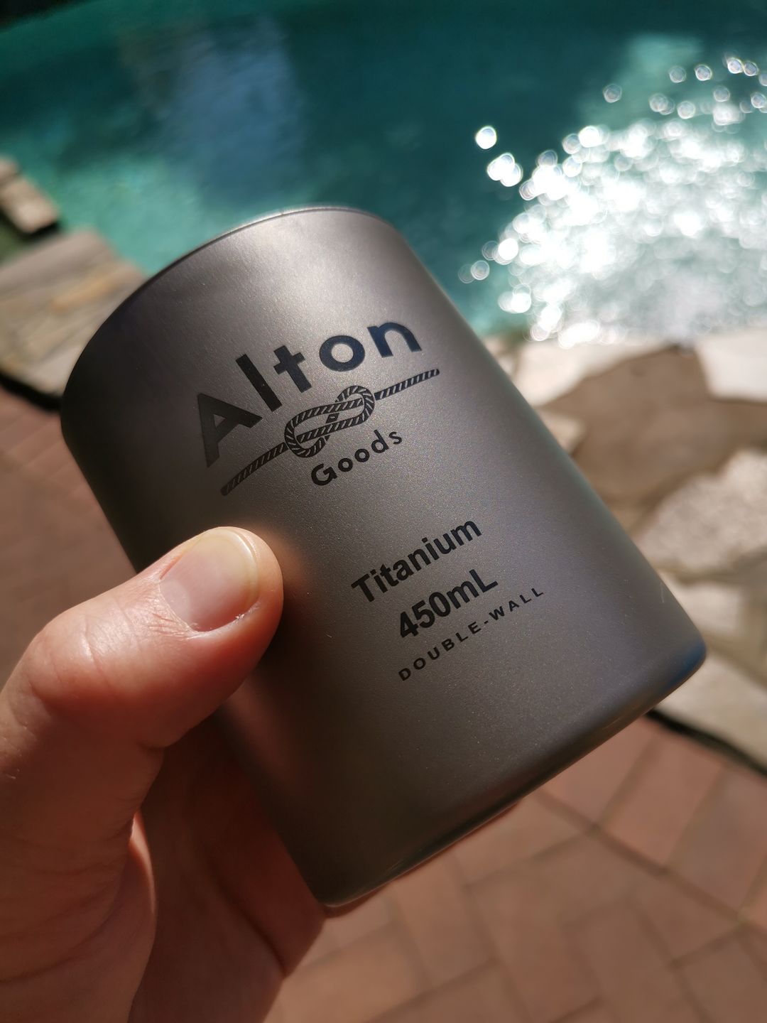 Customer photo review of Titanium Double-Wall Mug 450mL