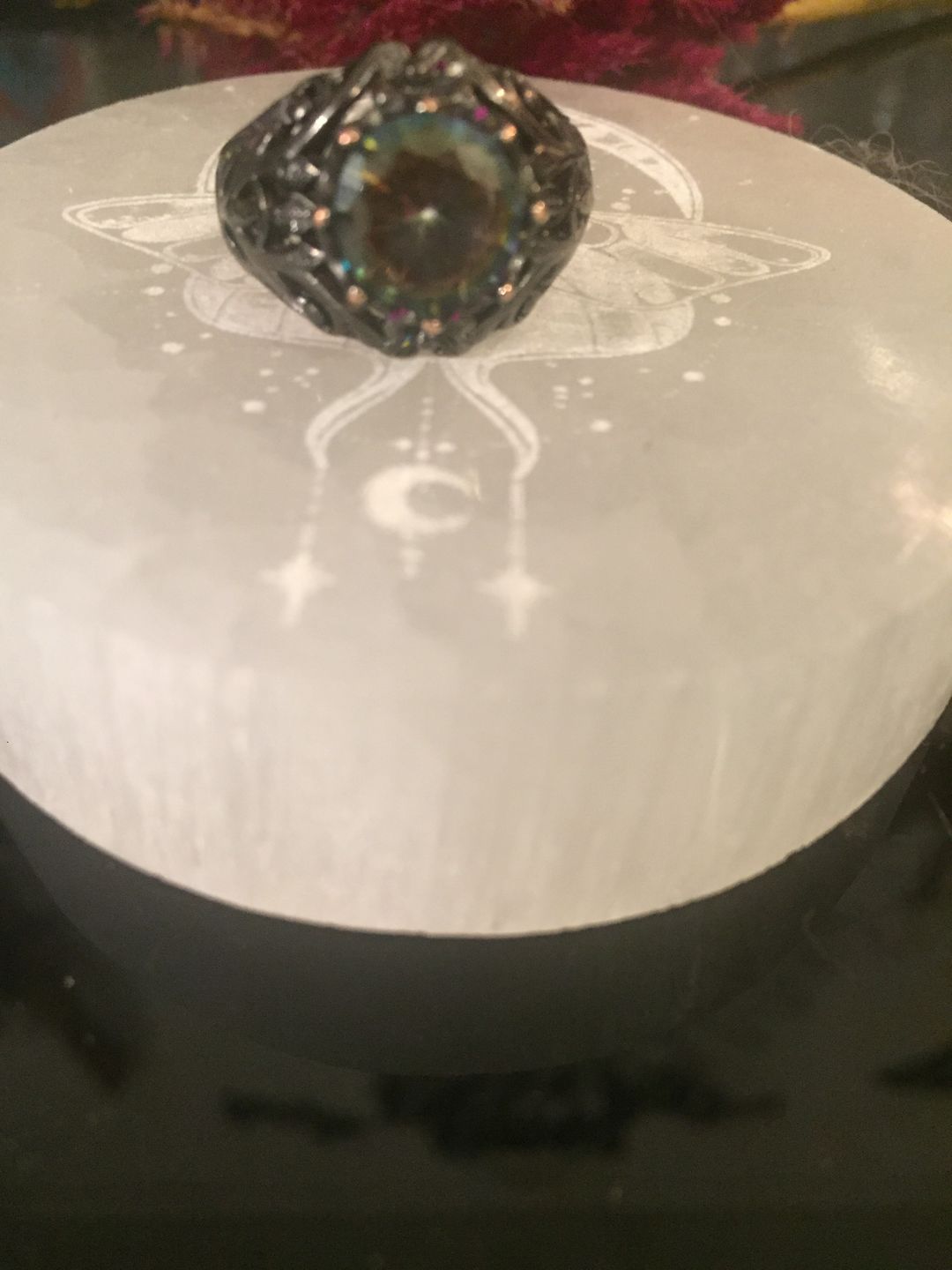 Customer photo review of Mystic Rainbow Cubic Zirconia Ring