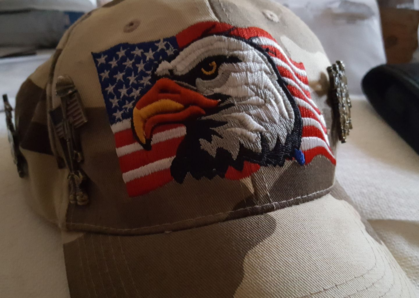 Customer photo review of Huey Helicopter Pin