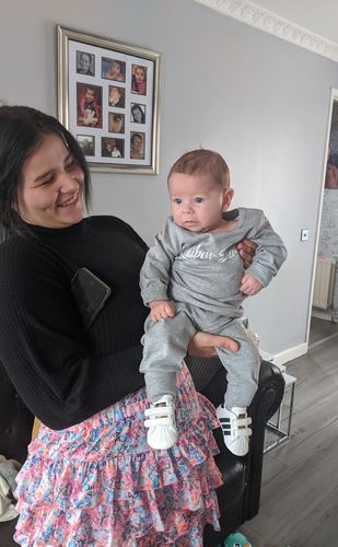 Customer photo review of Personalised Roma Tracksuit (3m-12 Years) (MRK X)