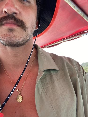 Customer photo review of Compass Pendant (Gold)