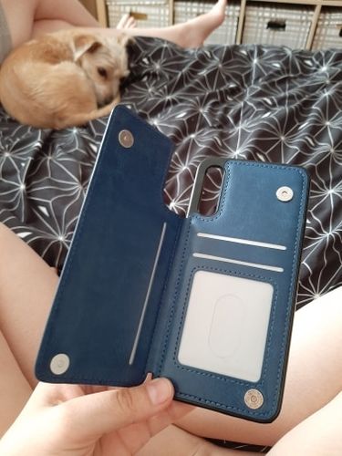 Customer photo review of Card Slot Flip Wallet Case For Samsung