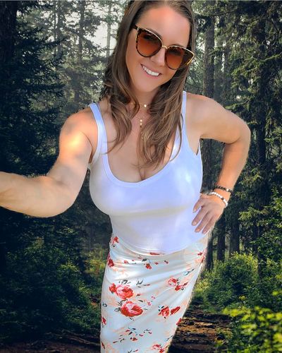 Customer photo review of Vintage Floral Long Skirt
