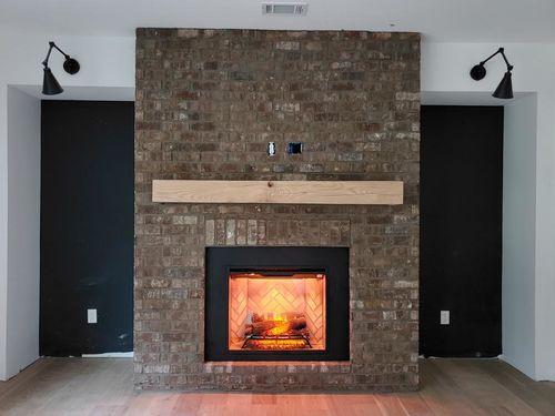 Customer photo review of Dimplex Revillusion 30 inch Built-In Electric Firebox | Herringbone Brick