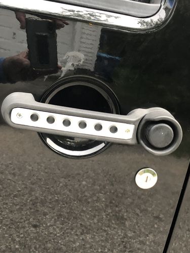 Customer photo review of Aluminum Door Grab Handle Inserts Cover for 11-18 Jeep Wrangler JK/ JKU, 2 Door