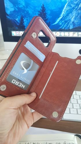 Customer photo review of Card Slot Flip Wallet Case For Samsung