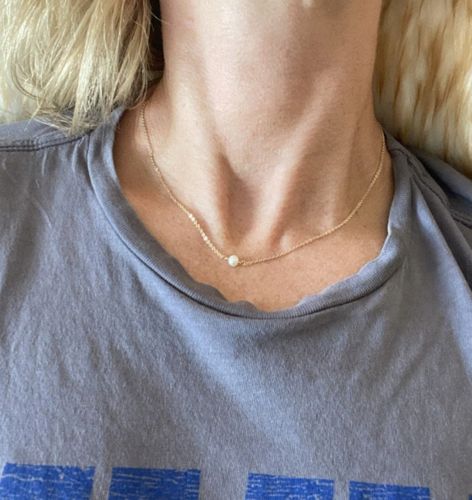 Customer photo review of Grace Delicate Pearl Necklace
