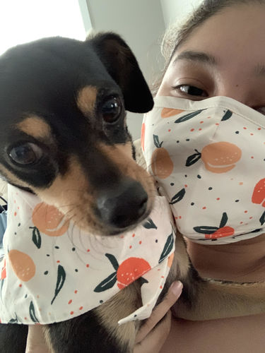 Customer photo review of Matching Bandana & Facemask Bundle