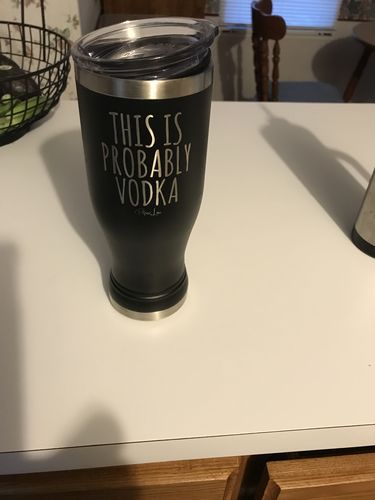 Customer photo review of This Is Probably Vodka 20oz Pilsner Mug