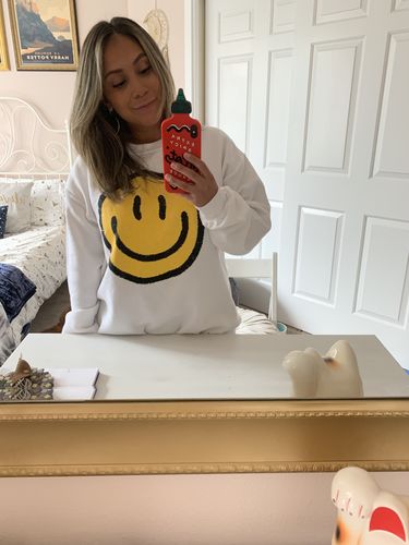 Customer photo review of Smiley Pullover