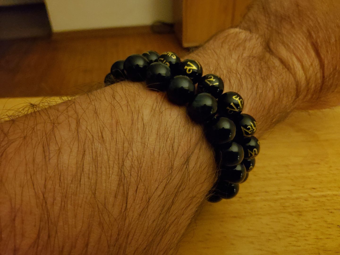 Customer photo review of Blue-Tigers-Eye Protection & Wealth Bracelet