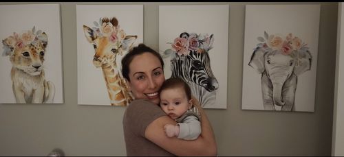 Customer photo review of Flower Crown Animals Canvas Prints