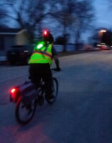 Customer photo review of TheVisibleVest™ - LED Signal Vest