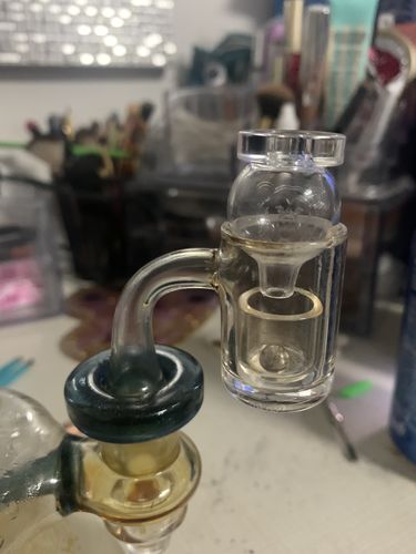 Customer photo review of Thick Flat Bottom Quartz Banger