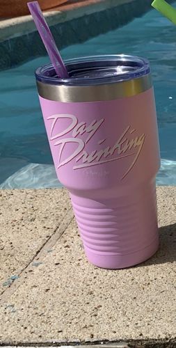 Customer photo review of Day Drinking Color Printed Tumbler