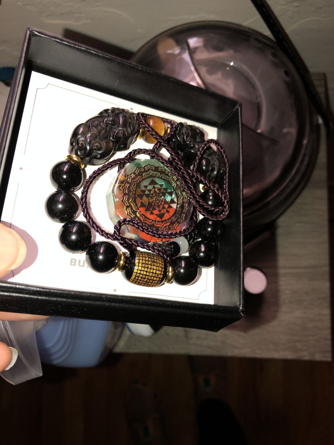 Customer photo review of Natural Gold Obsidian Double Pi Yao Wealth Bracelet