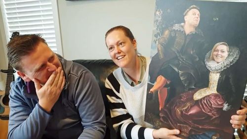 Customer photo review of The Lovers - Custom Canvas