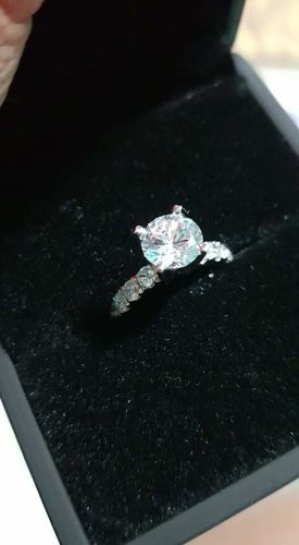 Customer photo review of 2ct Naxos Engagement Ring