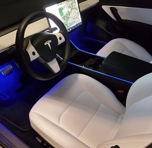 Customer photo review of Neon Light Tubes (LED) with App for Model 3 & Y