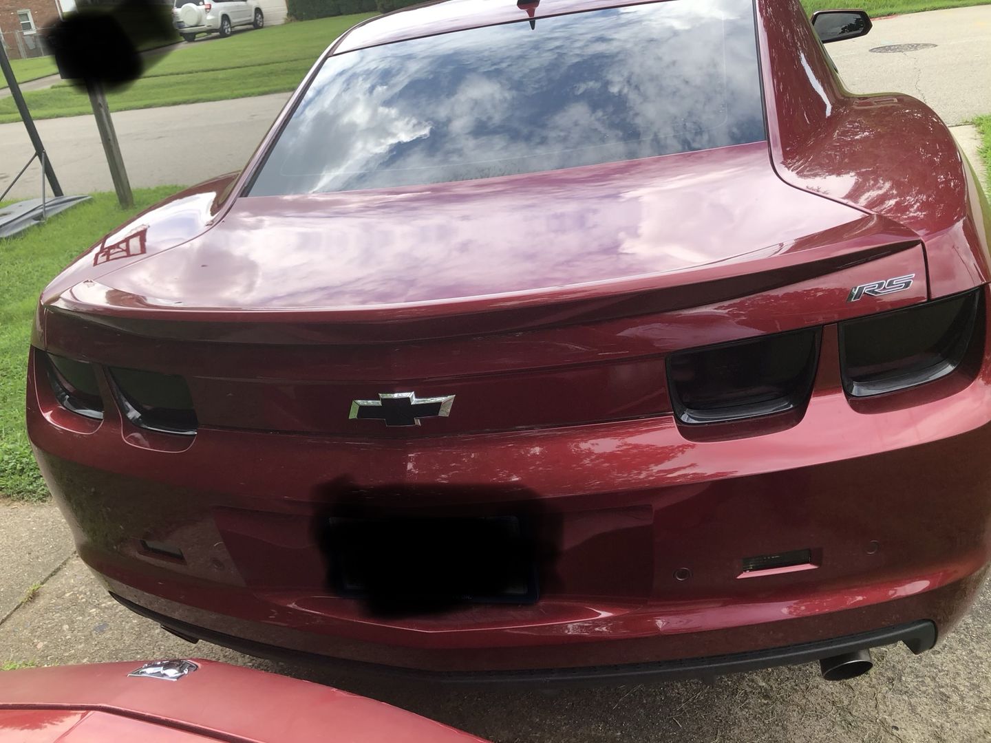 Customer photo review of Chevrolet Camaro 2010-2013 grille & trunk bow-tie pre-cut decal set