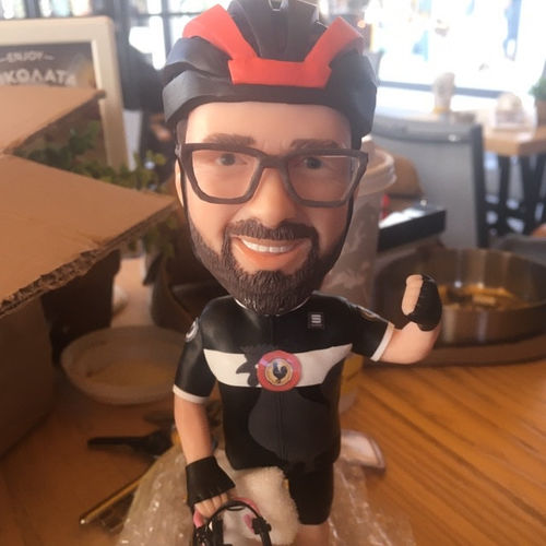 Customer photo review of Fully Customizable 1 person Custom Bobblehead with other's body