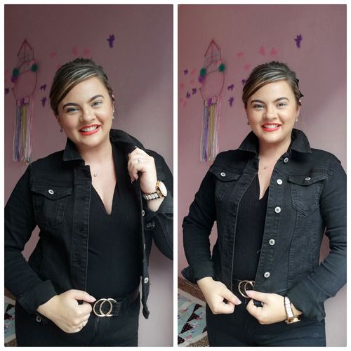 Customer photo review of Carla Black Denim Jacket