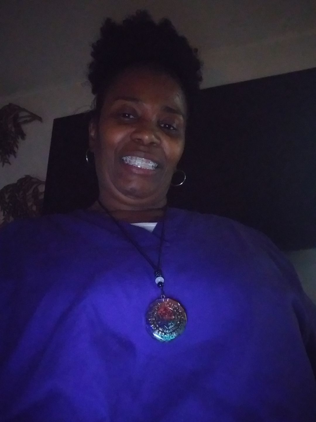 Customer photo review of Sacred Sri Yantra Orgonite Chakra Necklace