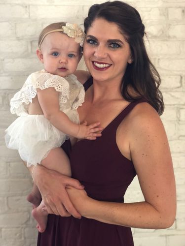 Customer photo review of Sophia lace romper