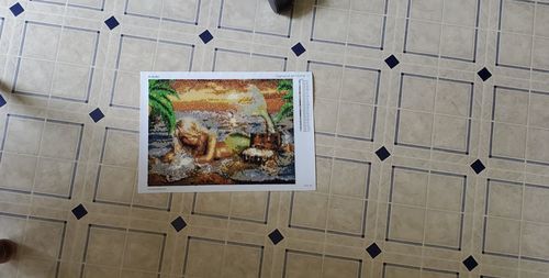 Customer photo review of Mermaid Beach Diamond Painting Kit - DIY