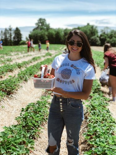 Customer photo review of Mental Health Matters (Brain) -- Crop T-Shirt