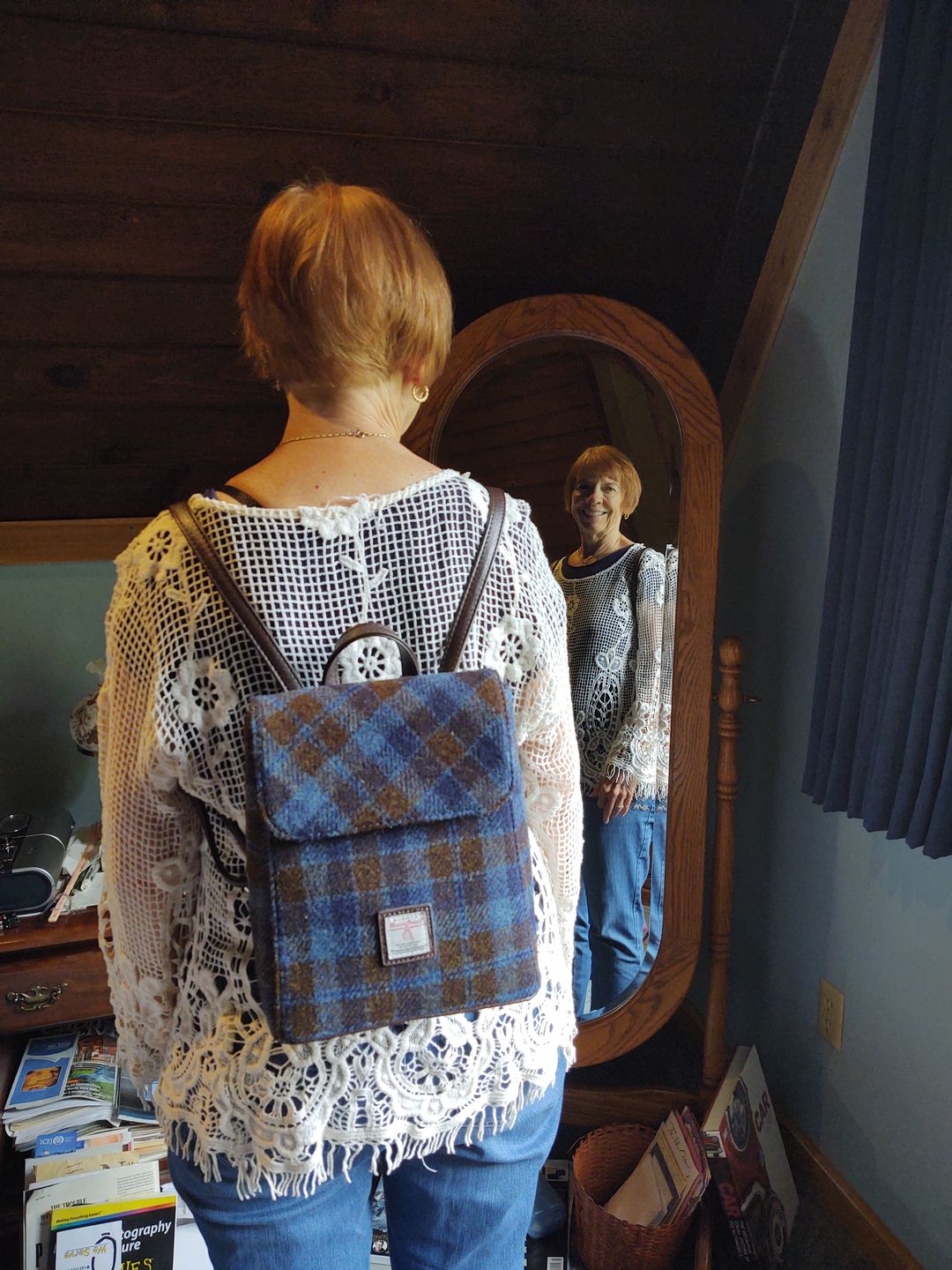 Customer photo review of Harris Tweed Mini Backpack - Tummel LB1213