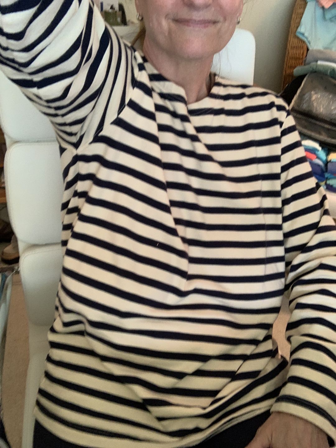 Customer photo review of Breton Stripe Long Sleeve T-Shirt