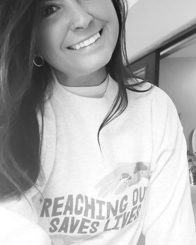 Customer photo review of Reaching Out Saves Lives (supporting the National Suicide Prevention Lifeline) -- Sweatshirt