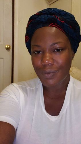Customer photo review of ADULT FACE MASK AND MATCHING HEAD WRAP