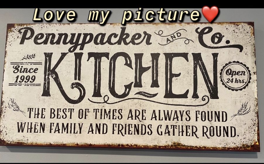Customer photo review of Personalized-Kitchen Best of Times-Large Canvas(Not Printed on Metal)-Stretched on a Wood-Dining Room Kitchen- Housewarming or Wedding Gift