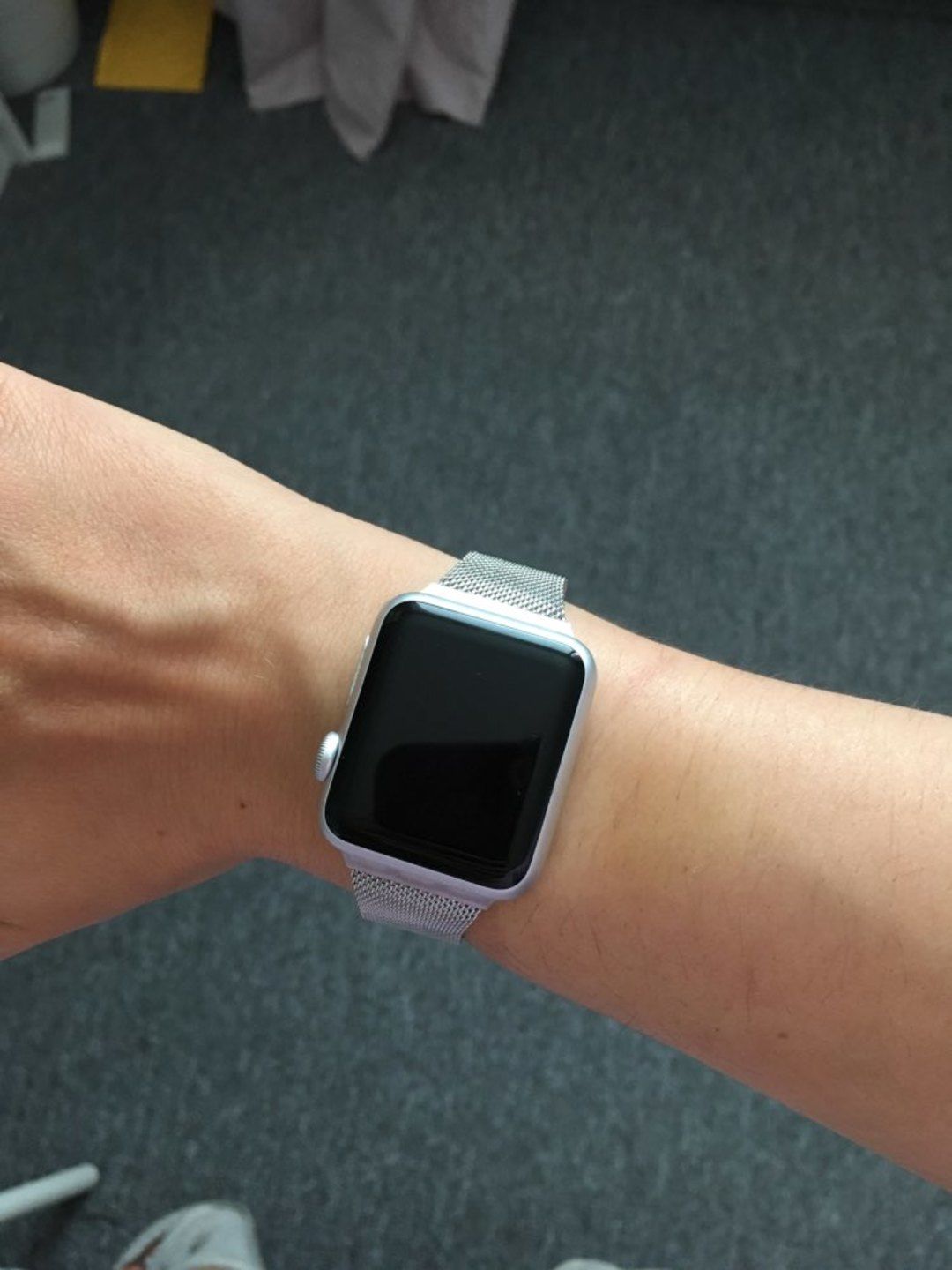 Customer photo review of Milanese Thin Watchband Strap