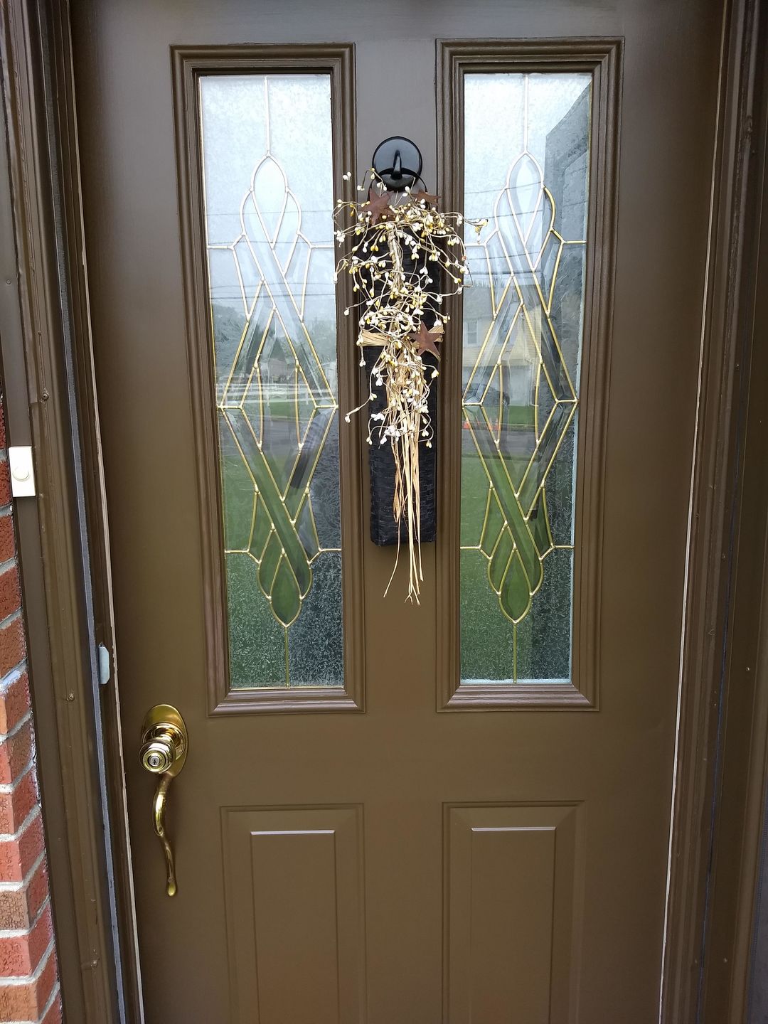 Customer photo review of Half Sidelite 10" x 38" Frame Kit
