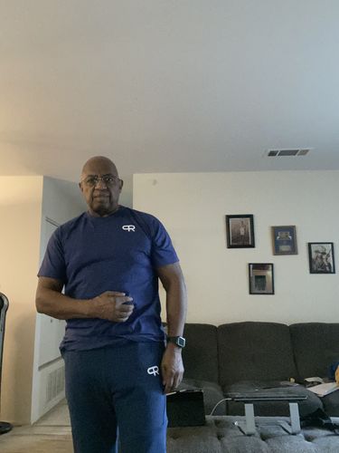 Customer photo review of PR Premium Poly Fleece Joggers- PR203- Blue