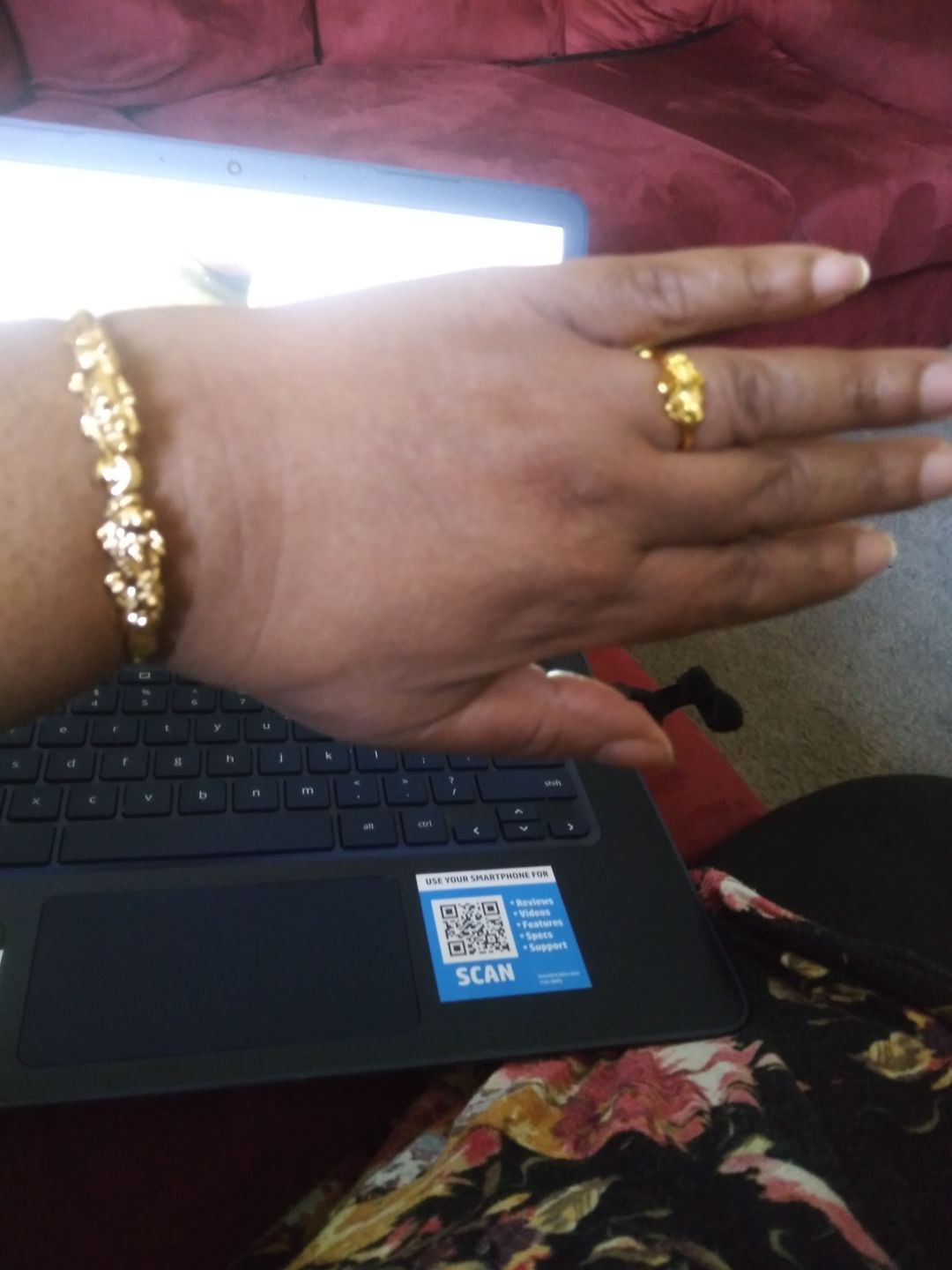 Customer photo review of Adjustable Lucky Gold Piyao Ring
