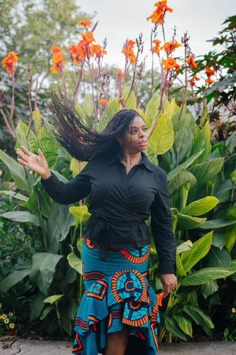 Customer photo review of African Print Zila Skirt