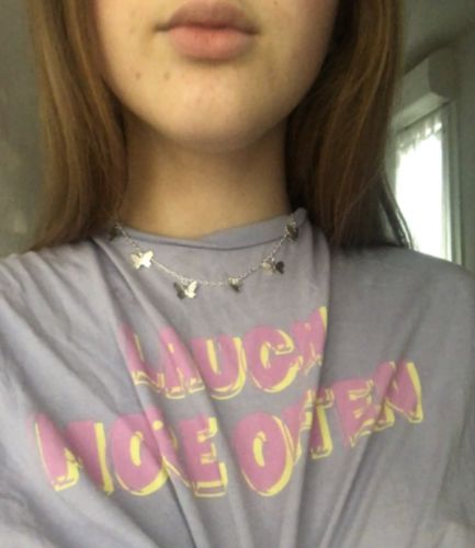 Customer photo review of Collier Butterfly