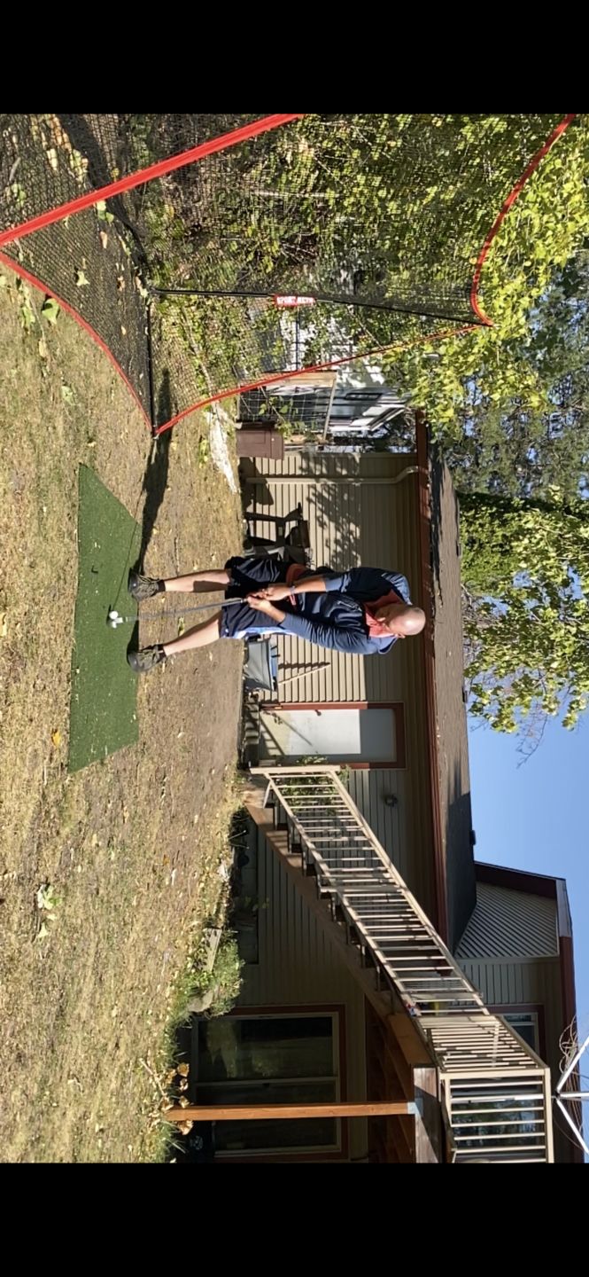 Customer photo review of FairwayHero Golf Mat | Portable Golf Hitting Practice Mat