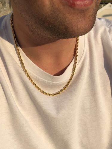Customer photo review of Rope Chain Gold | 5mm
