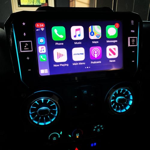 Customer photo review of Turbo Air AC Vent w/ Ambient Light (11-18 Jeep Wrangler JK)