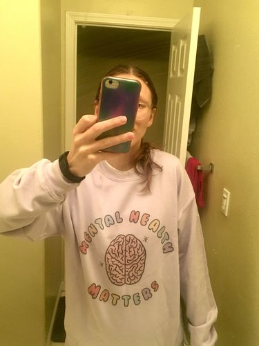 Customer photo review of Mental Health Matters (Brain) -- Sweatshirt