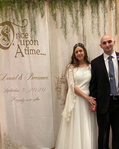 Customer photo review of Custom Fabric Backdrop for Birthday&Baby Shower&Wedding&Any Other Party