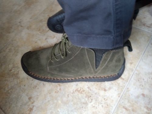 Customer photo review of Cow Suede Fur Snow Boots