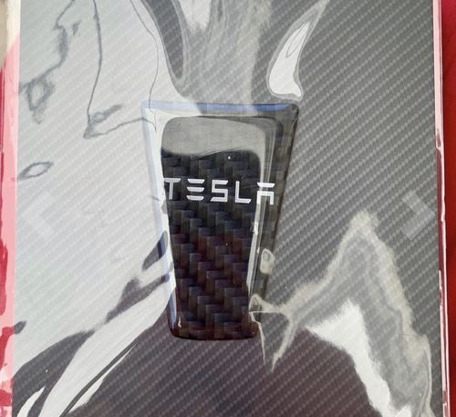 Customer photo review of Carbon Fiber Steering Wheel Cover for Model S & X