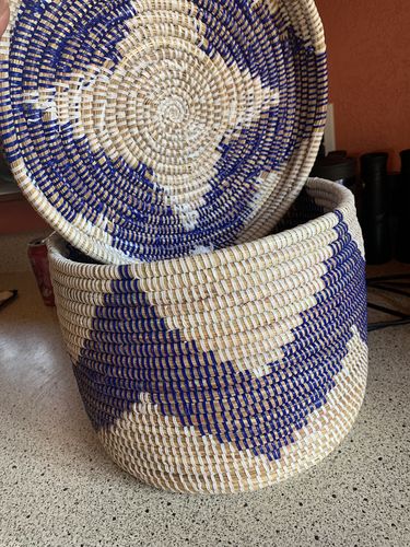 Customer photo review of Coumba Lidded Storage Basket