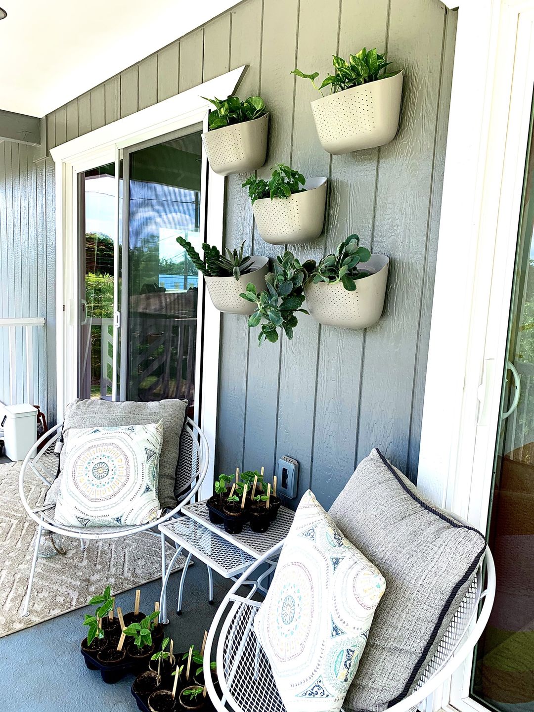 Customer photo review of Wally Eco Stone Wall Planter